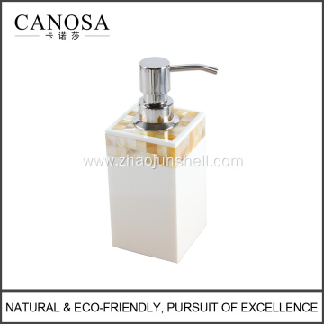 Golden Mother of Pearl Liquid Soap Dispenser for Bathroom